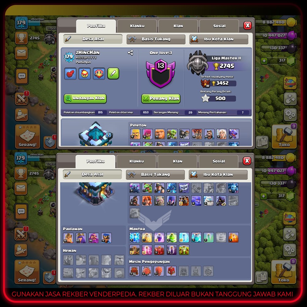 Experience Level: 179 Town Hall Level: 13 Current Gems: 317
