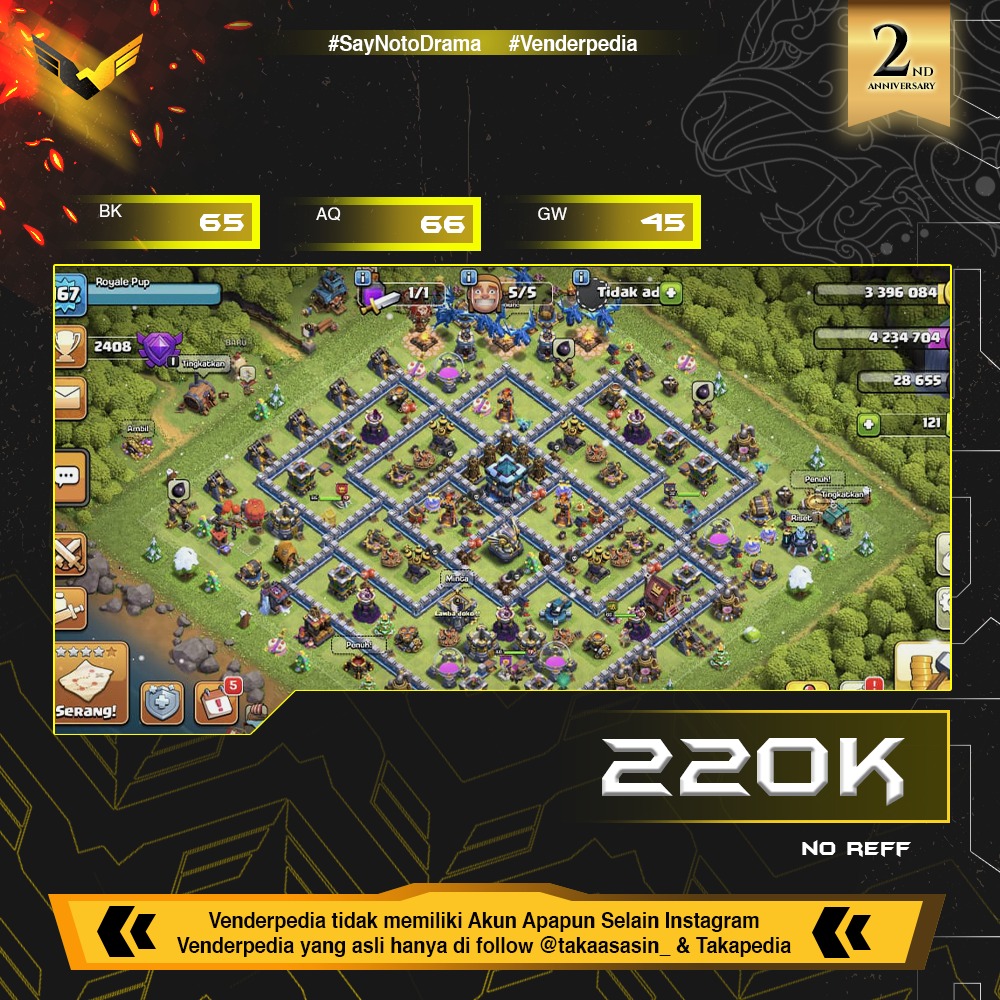 Experience Level: 167 Town Hall Level: 13*4