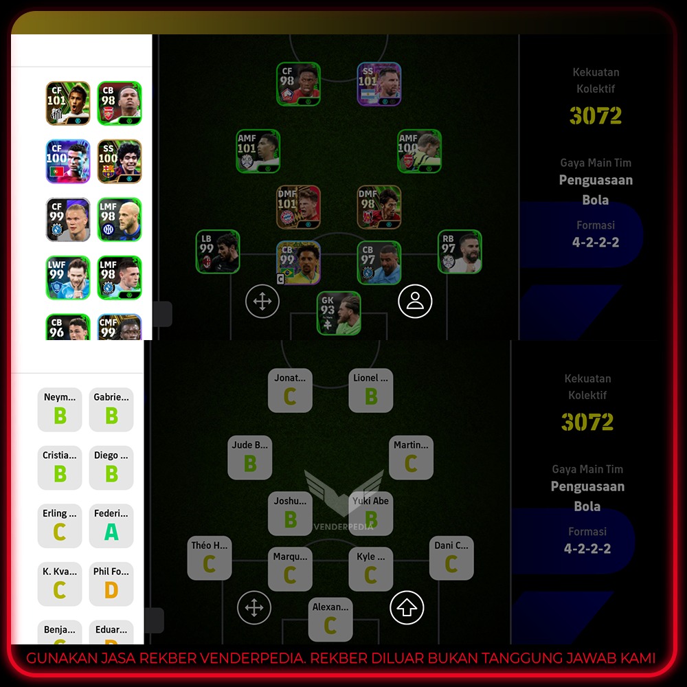EFOOTBALL COIN: 70 SHOWTIME:6 BIGTIME:-