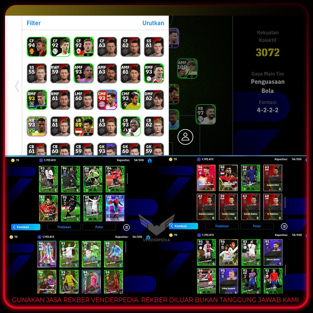 EFOOTBALL COIN: 70 SHOWTIME:6 BIGTIME:-