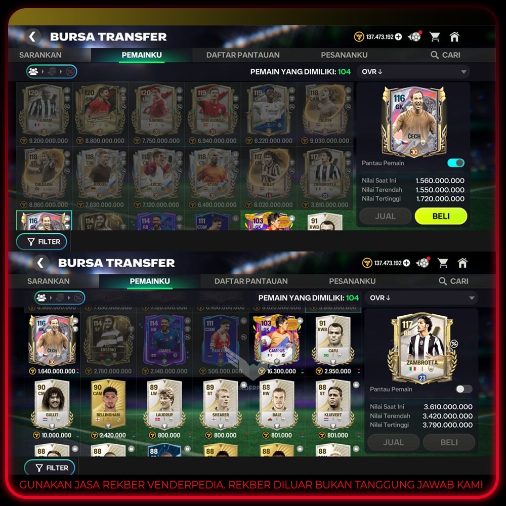 AKUN FC MOBILE – OVR 120 