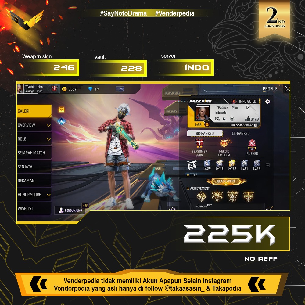 butuh buat sekolah Skin Senjata:246