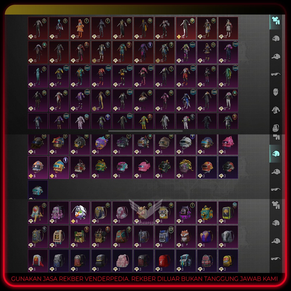 Level:71 UC:0 Skin:sisa matrial besar ada 4