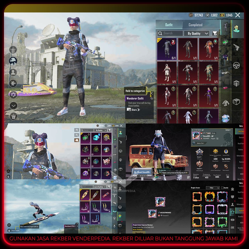 Level:69 UC: 2 Skin: lumayan bagus