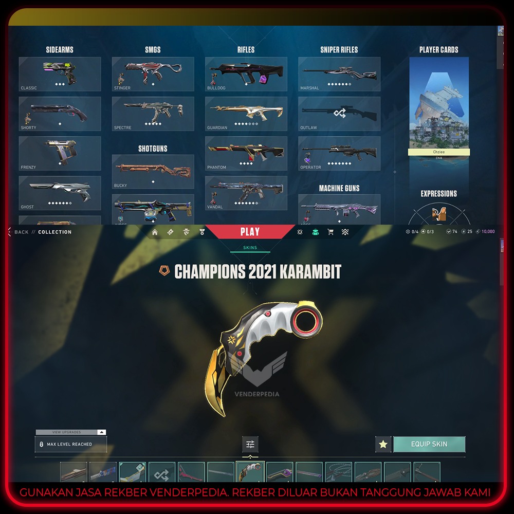 SKIN -KURONAMI NO YAIBA -CHAMPIONS 2021 KARAMBIT (LIMITED EDITION) -ONIMARU KUNITSUNA -NEO FROINTER AXE